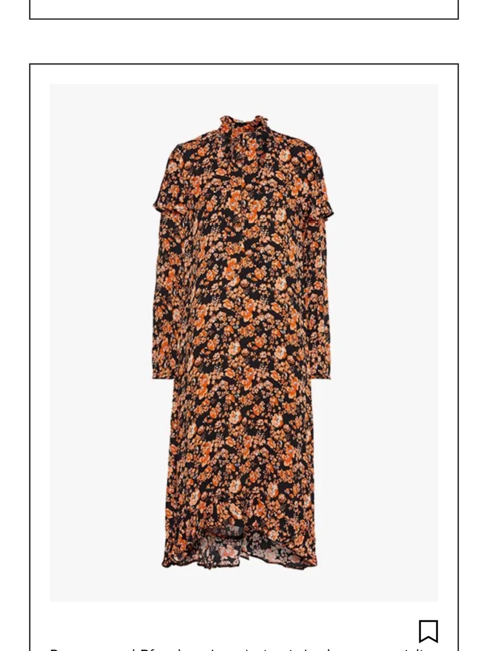 Baum Und Pferdgarten Ani printed crepe midi dress in Black and Orange